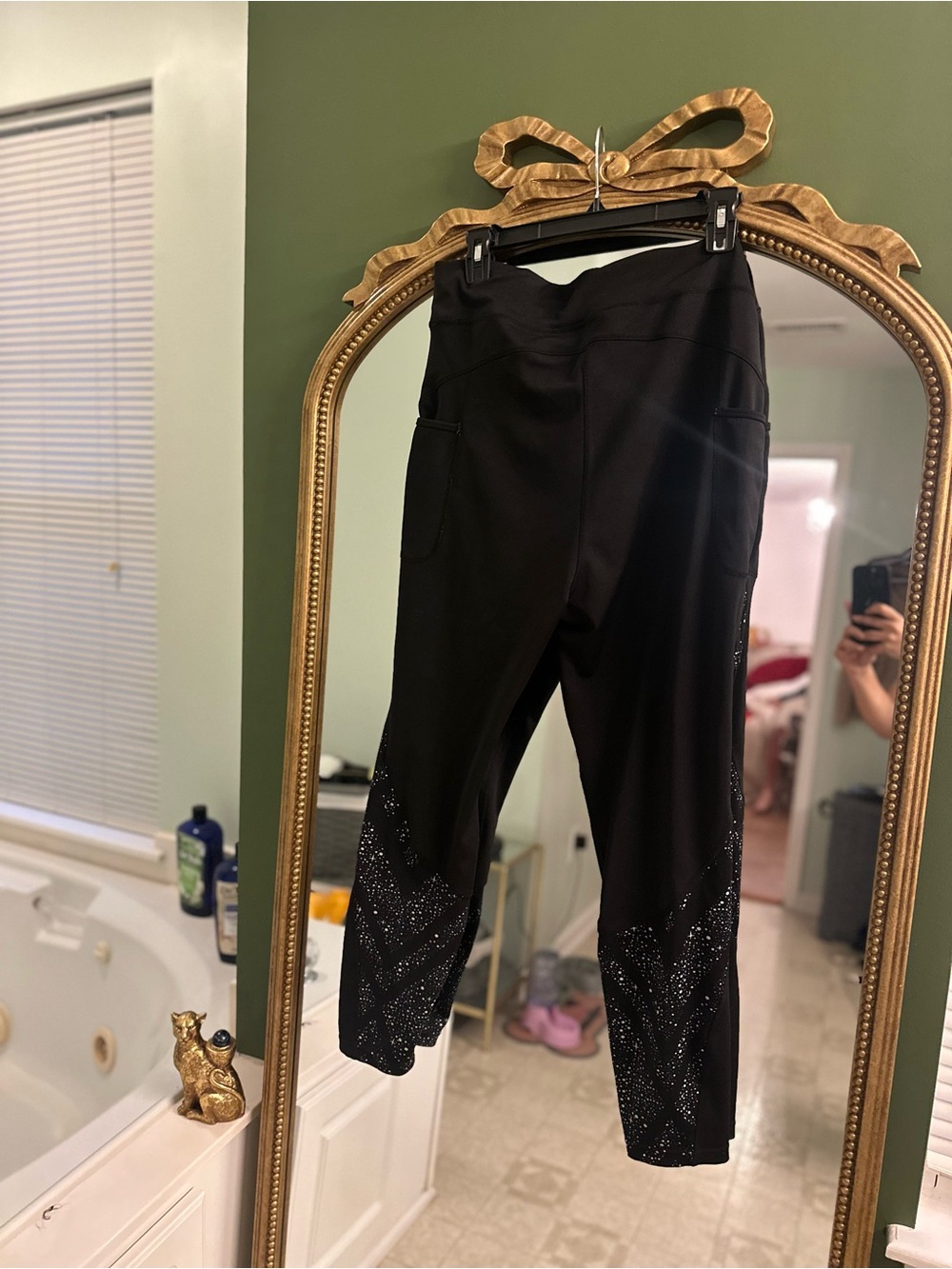 Pop Fit Black Sparkle Capri Leggings